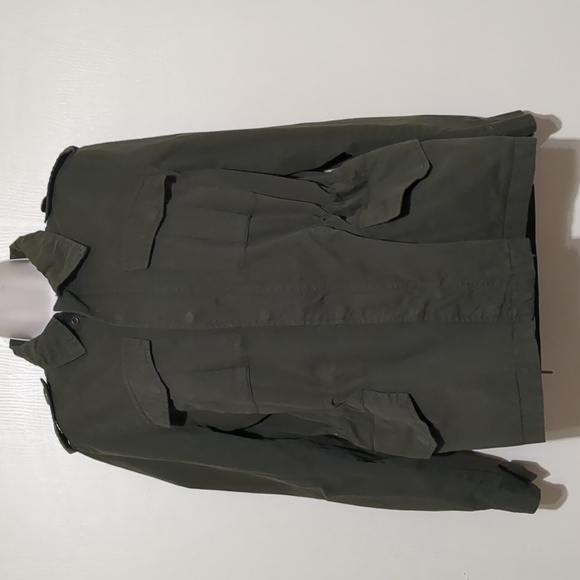 Zadig & Voltaire Kayak Bis jacket Military Green Skull Guitar Patch Women Sz M - Picture 5 of 12